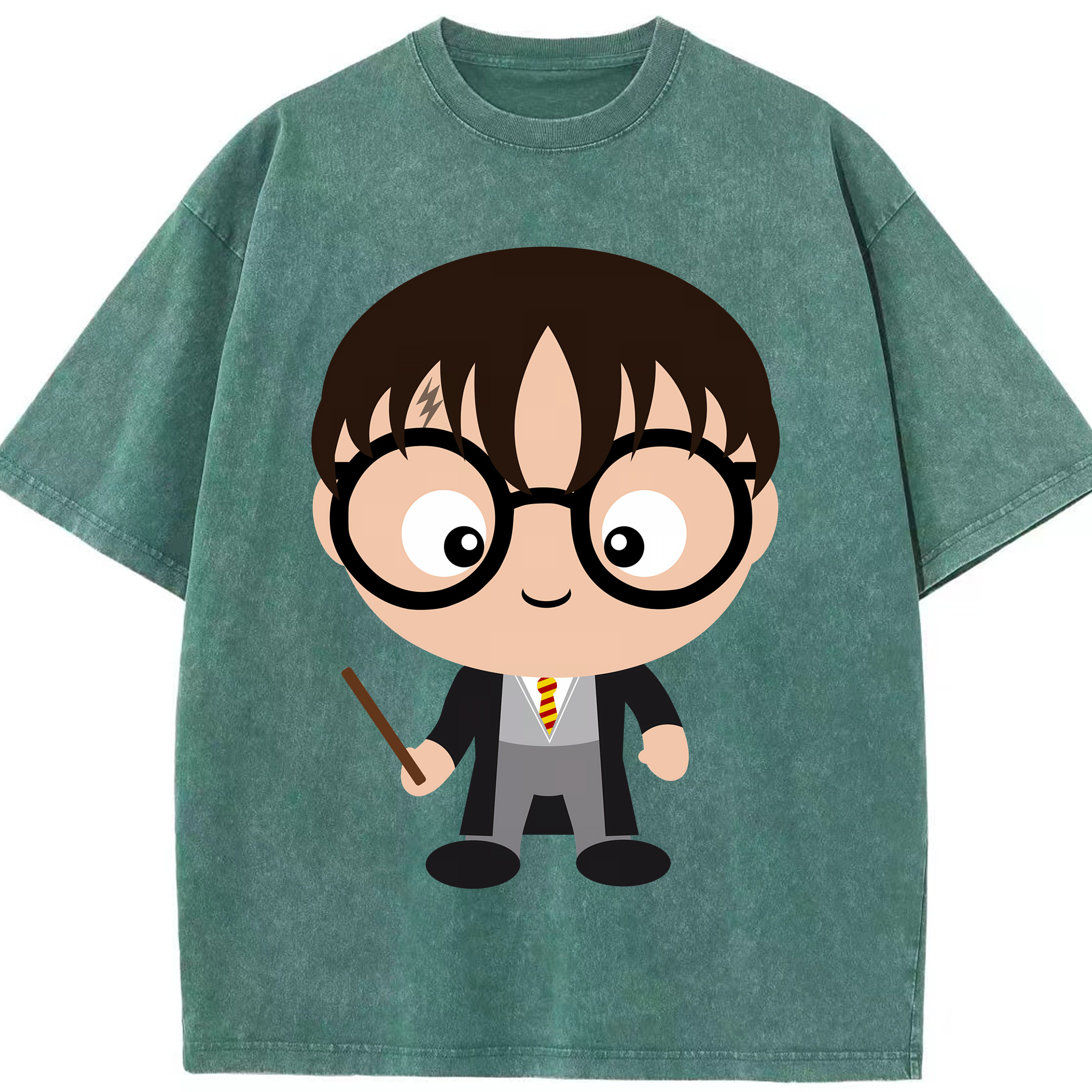 （画像用） Harry Potter ハリー・ポッターシリーズ 綿100% ヴィンテージ風 半袖Tシャツ（フロントプリント）